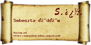 Sebeszta Ádám névjegykártya