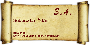 Sebeszta Ádám névjegykártya